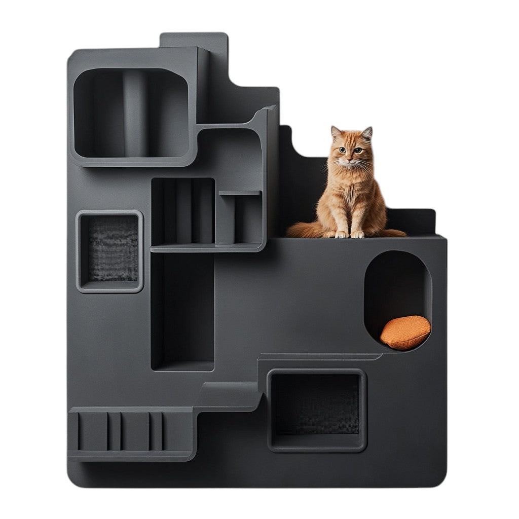 Docky Adjustable Pet Steps - Modular 2-in-1 Design - Professional Grade Support & Storage - Heavy Duty - Focus Series