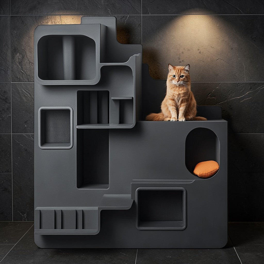 Docky Adjustable Pet Steps - Modular 2-in-1 Design - Professional Grade Support & Storage - Heavy Duty - Focus Series